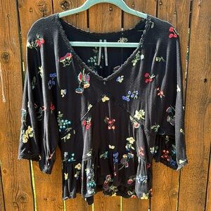 Anthropologie Embroidered Blouse